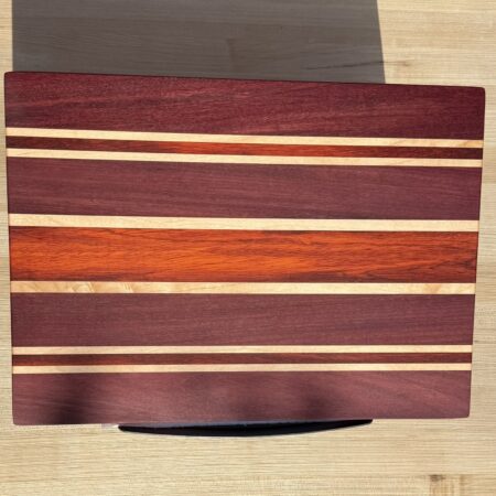 Purpleheart, Maple, & Padauk cutting board
