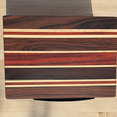 Bolivian Rosewood, Maple, & Padauk cutting board