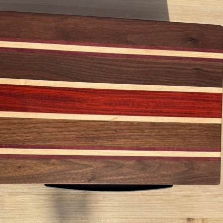 Walnut, Maple, Padauk, & Purpleheart Cutting Board