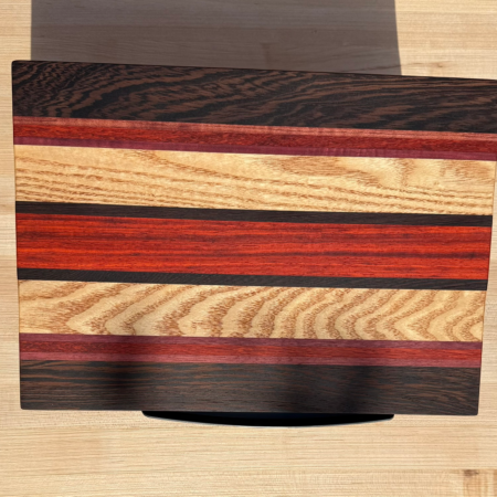 Sassafras, Wenge, Padauk, & Purpleheart Cutting Board