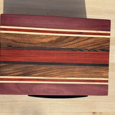 Purpleheart, Maple, Padauk, Wenge, & Zebrawood Cutting Board